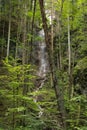 Beautiful waterfalls on the tourist trail in Slovak Paradise National Park, Slovaki Royalty Free Stock Photo