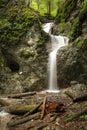 Beautiful waterfalls on the tourist trail in Slovak Paradise National Park, Slovaki Royalty Free Stock Photo