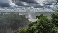 Beautiful waterfalls in the tropical jungle. Streams of water fall from the ledges