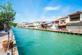 Beautiful waterfront community in Melaka town