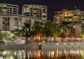 The beautiful Waterfront of Darwin, Australia, seen with the reflection in the water in the evening light