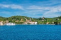 The beautiful waterfront of Sipanska Luka on Sipan Island, Croatia. Royalty Free Stock Photo