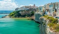 The beautiful waterfront of Vieste, Province of Foggia, Puglia Apulia, Italy.