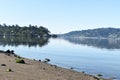 Beautiful Waterfront View In Tiburon Marin County Looking Out At Richardson Bay Royalty Free Stock Photo