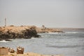 The beautiful waters of the Atlantic ocean with its rocky coastline near the City of Dakar in Senegal Royalty Free Stock Photo