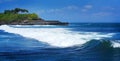 Beautiful Wave at Tanah Lot, Bali Indonesia Royalty Free Stock Photo