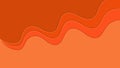Beautiful wavy orange background. PaperCut style Royalty Free Stock Photo