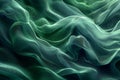 Beautiful wavy texture with smooth wavy lines in green and golden colors, abstract background, generative ai Royalty Free Stock Photo