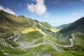 Beautiful weather over Transfagarasan, Romania Royalty Free Stock Photo