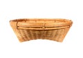 Beautiful weave bamboo basket isolated on white background Royalty Free Stock Photo