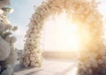 Beautiful wedding arch. Venue for solemn wedding vows