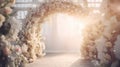 Beautiful wedding arch. Venue for solemn wedding vows