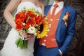 Beautiful wedding bouquet Bride Royalty Free Stock Photo