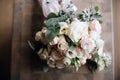 Wedding bouquet of white roses Royalty Free Stock Photo