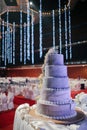 Beautiful wedding cake for the couple on the ceremony Royalty Free Stock Photo