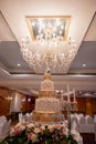 Beautiful Wedding Cake in wedding day, wedding reception Royalty Free Stock Photo