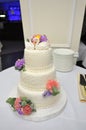 Beautiful wedding cake with swans Royalty Free Stock Photo