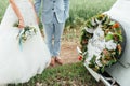 Beautiful wedding car with plate JUST MARRIED Royalty Free Stock Photo