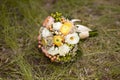 Beautiful wedding colorful bunch of ranunculus Royalty Free Stock Photo