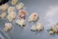 Beautiful wedding flowers car decoration Royalty Free Stock Photo