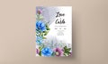 Beautiful watercolor floral wedding card Royalty Free Stock Photo