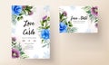 Beautiful watercolor floral wedding card Royalty Free Stock Photo