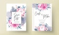 Elegant hand drawing wedding invitation beautiful floral design Royalty Free Stock Photo