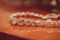 The beautiful wedding jewelry bracelet Royalty Free Stock Photo