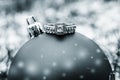 Beautiful Wedding Ring Reflection on an Ornament