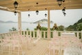 A stunning outdoor wedding ceremony