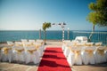 A stunning outdoor wedding ceremony