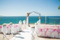 A stunning outdoor wedding ceremony