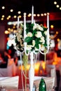 Beautiful wedding table set. Wedding reception concept Royalty Free Stock Photo