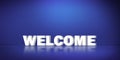 Beautiful Welcome Message Typography 3D Rendered background