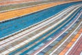 Beautiful whimsical colorful pavement tile blocks in Italy