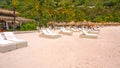 Beautiful white beach in Saint Lucia, Caribbean Islands Royalty Free Stock Photo