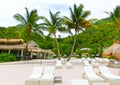 Beautiful white beach in Saint Lucia, Caribbean Islands Royalty Free Stock Photo