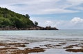 Beautiful white beaches on the paradise islands Seychelles fotographed on a sunny day