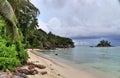 Beautiful white beaches on the paradise islands Seychelles fotographed on a sunny day