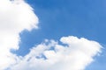 Beautiful white big soft fluffy cloud on a clear blue sky background Royalty Free Stock Photo