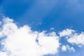 Beautiful white big soft fluffy cloud on a clear blue sky background Royalty Free Stock Photo