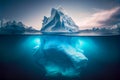 Beautiful white blue iceberg