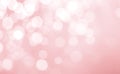 Beautiful White Bokeh De-focused A Pink Abstract Background. Celebration Festive, Romantic Love ValentinesTheme. Circles Blurred P Royalty Free Stock Photo