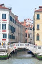 Beautiful white bridge in Venice, Italy Royalty Free Stock Photo