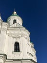 Beautiful white church, fragment Royalty Free Stock Photo