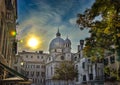 The beautiful white church in Venice in Italy Royalty Free Stock Photo