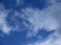 Beautiful white cloud against a blue sky in winter in Israel.