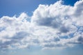 Beautiful white cloud formations against rich blue sky Royalty Free Stock Photo