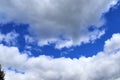 Beautiful white cloud formations in a deep blue sky on a sunny day Royalty Free Stock Photo