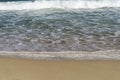 Beautiful white clouds on blue sky over calm sea with sunlight reflection, Bali Indonesia. Tranquil sea harmony of calm water surf Royalty Free Stock Photo